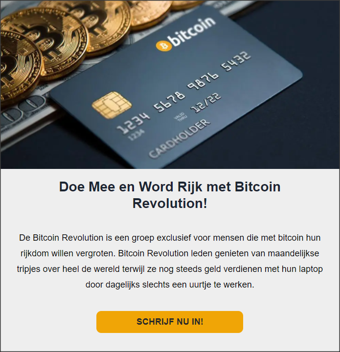 Bitcoin Revolution oplichting scam